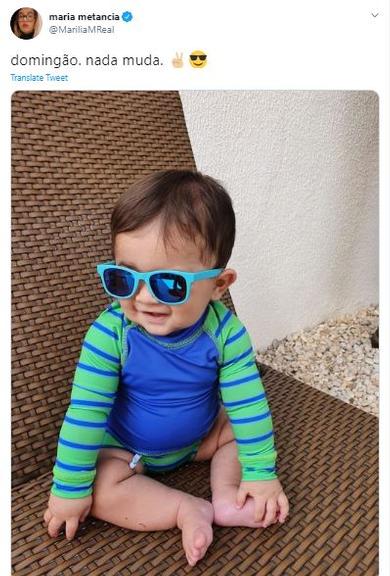 Léo, filho de Marília Mendonça, encanta ao posar de óculos