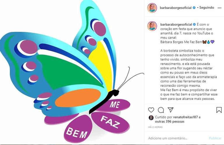 Nas redes sociais, Bárbara Borges anuncia novo projeto
