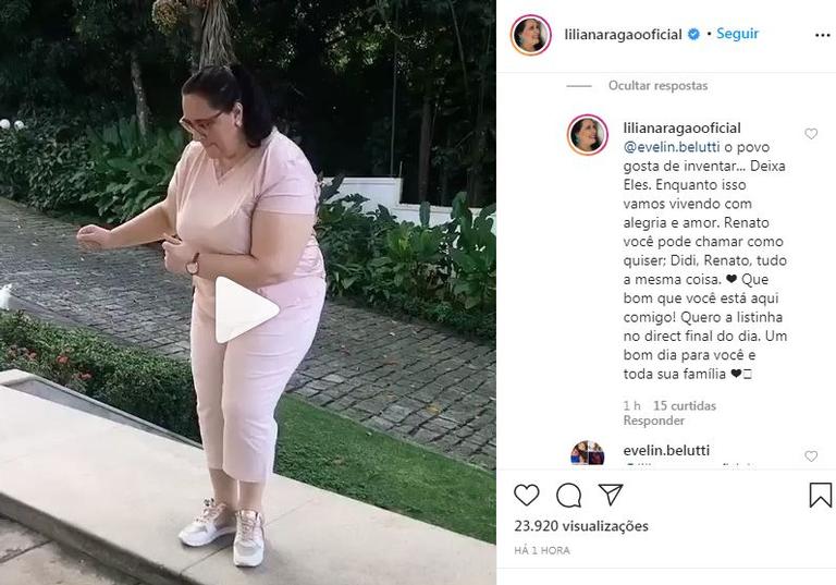 Esposa de Renato Aragão responde seguidor sobre fama de que eles são arrogantes