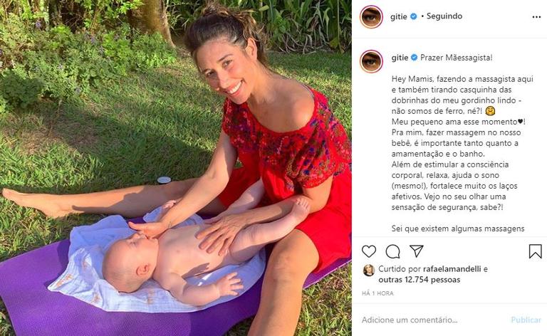 Giselle Itié encanta ao mostrar novo clique do filho
