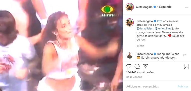 Ivete Sangalo surge entre a multidão em vídeo no Carnaval