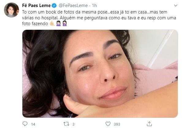 Fernanda Paes Leme passa por cirurgia na vesícula
