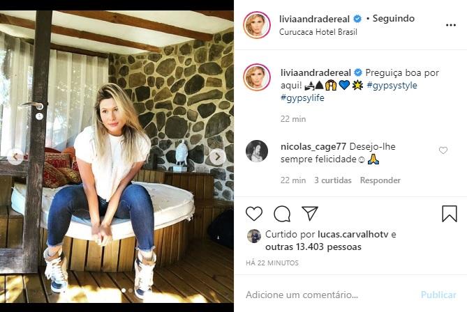 Lívia Andrade arranca elogios com fotos na Serra Catarinense