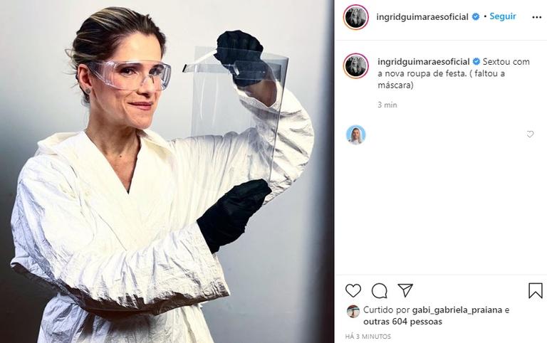 Ingrid Guimarães brinca sobre look pós-coronavírus