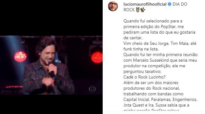 Lucio Mauro Filho comemora Dia do Rock