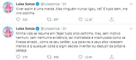 Luísa Sonza desabafa sobre críticas