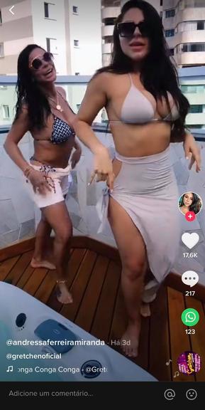 Andressa Ferreira surge dançando com a sogra, Gretchen