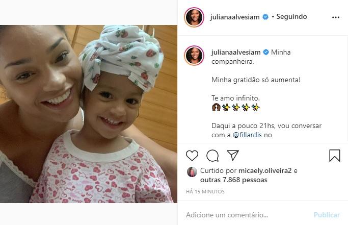 Juliana Alves posa com a filha, Yolanda, e derrete a web''