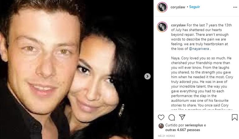 Mãe de Cory Monteith lamenta morte de Naya Rivera