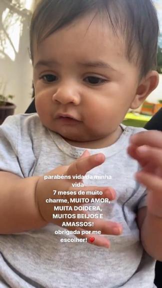 Marília Mendonça comemora 7 meses do filho, Léo