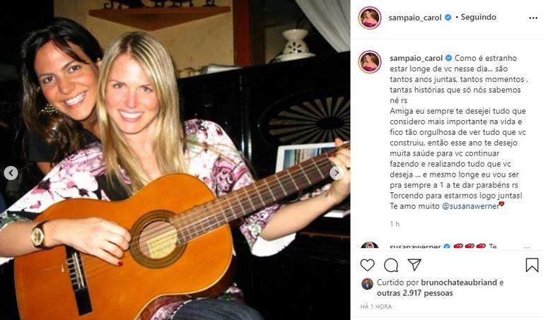Carol Sampaio comemora aniversário de Susana Werner