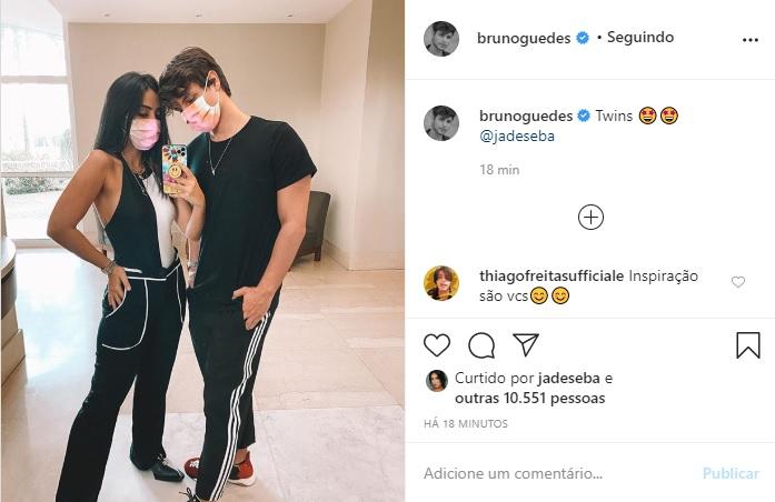 Bruno Guedes e Jade Seba arrancam elogios com foto