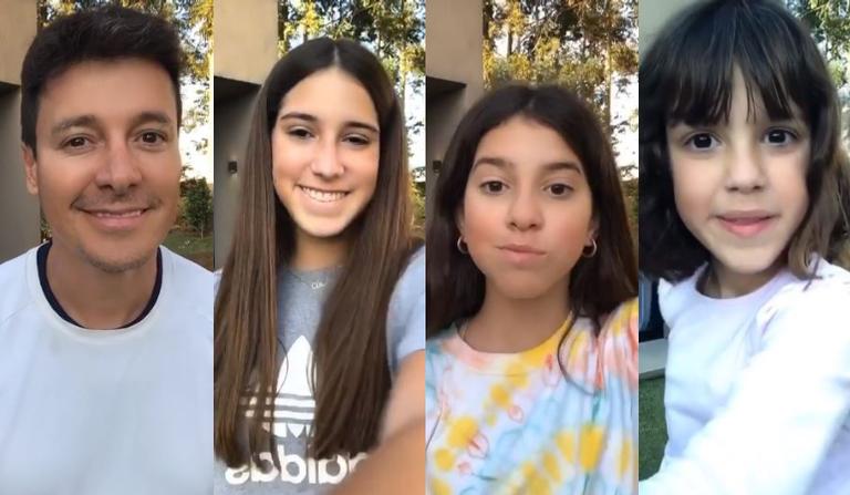 Rodrigo Faro compartilha vídeo com as filhas e encanta