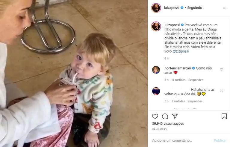 Luiza Possi recebe elogios ao publicar vídeo do filho, Lucca
