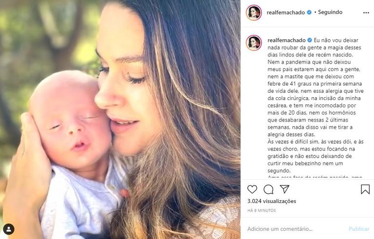 Fernanda Machado reflete sobre a maternidade