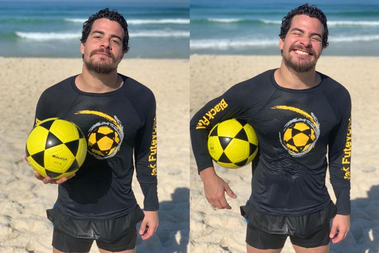 Thiago Martins curte dia de sol na praia