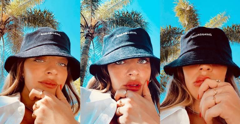 Luma Costa recebe elogios após selfies de chapéu