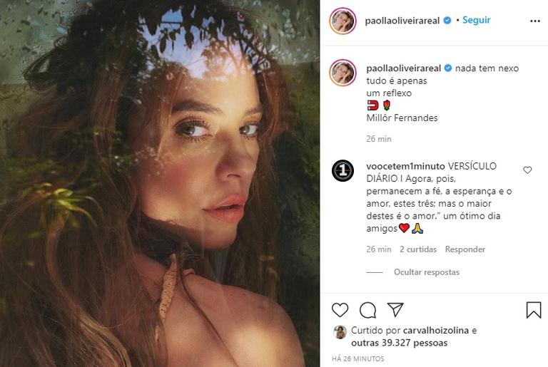 Paolla Oliveira surge maravilhosa em novo clique