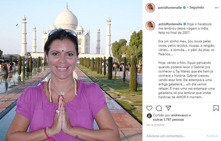 Astrid Fontenelle relembra viagem para Índia