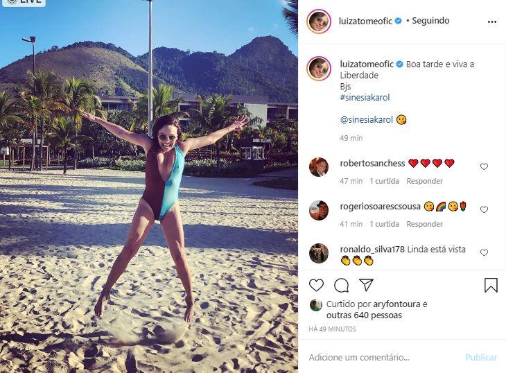 Luiza Tomé surge deslumbrante em clique na praia