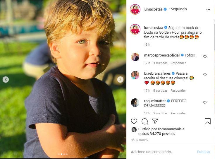 Luma Costa faz álbum de fotos do filho caçula, Eduardo