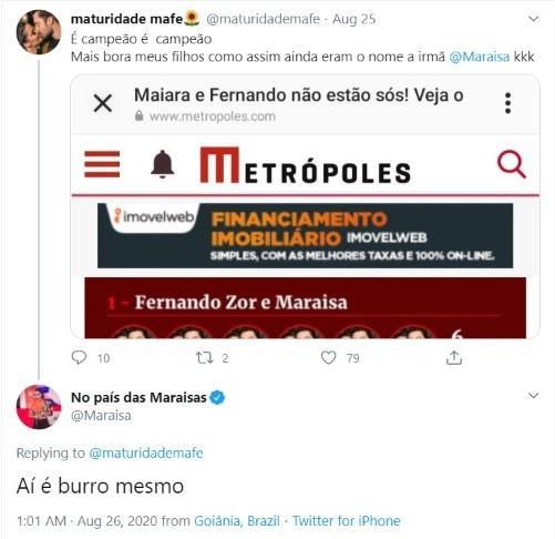 Maraisa detona Leo Dias após confusão envolvendo seu nome
