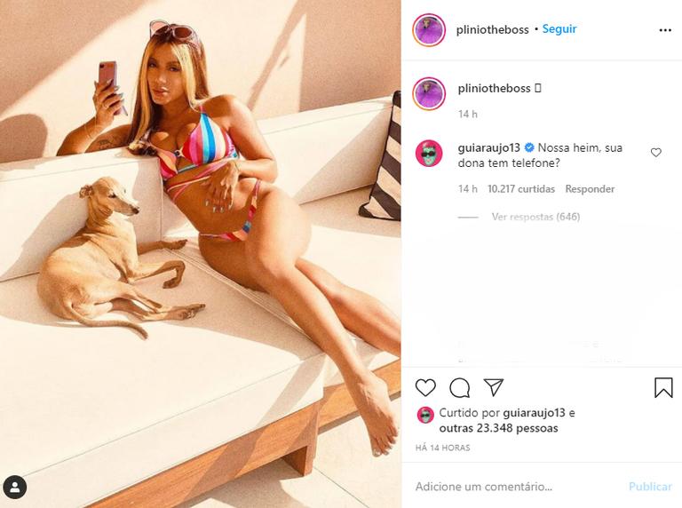 Gui Araújo comenta foto de Anitta e web reage