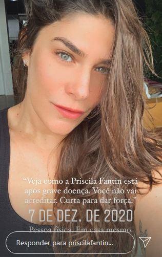 Priscila Fantin nega notícias falsas de doença grave