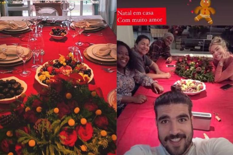 Grazi Massafera posta foto do jantar de Natal com Caio Castro