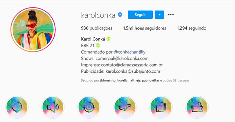 Karol Conká perde mais de 100 mil seguidores após polêmicas 