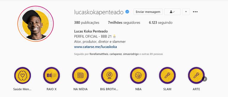 Lucas Penteado bate 7 milhões de seguidores no Instagram