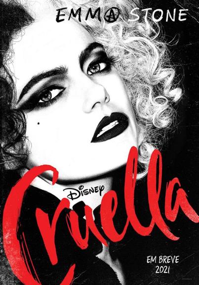 Emma Stone aparece irreconhecível no cartaz do live-action de 'Cruella'