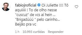 Fábio Jr. atende pedido de Juliette no BBB21