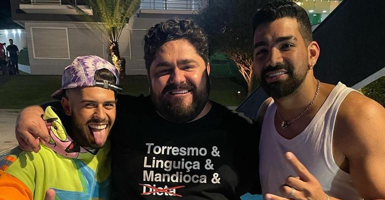 Cesar Menotti comemorou sua amizade com Dilsinho e Zé Felipe nas redes sociais