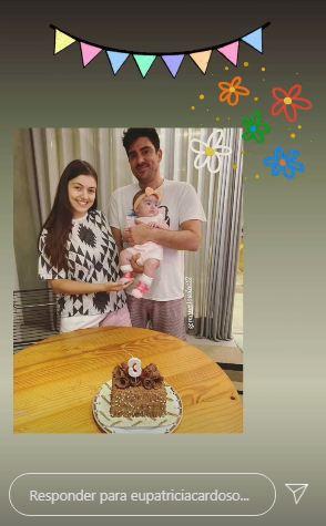 Patrícia Cardoso e Marcelo Adnet celebram 3 meses da filha