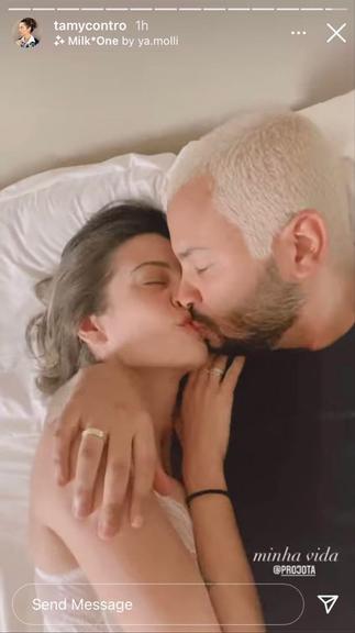 Tamy Contro publica vídeo romântico ao lado de Projota