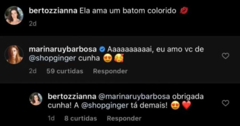  Marina Ruy Barbosa chama irmã de deputado de 'cunhada'