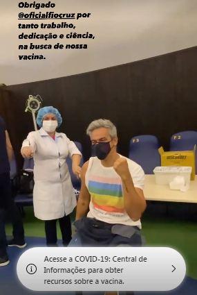 Otaviano Costa é vacinado contra Covid-19