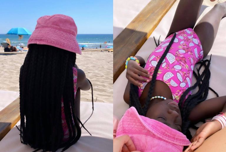 Giovanna Ewbank aproveita dia na praia com a filha