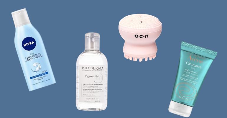 Selecionamos produtos que vão te ajudar a limpar o rosto de maneira eficaz 