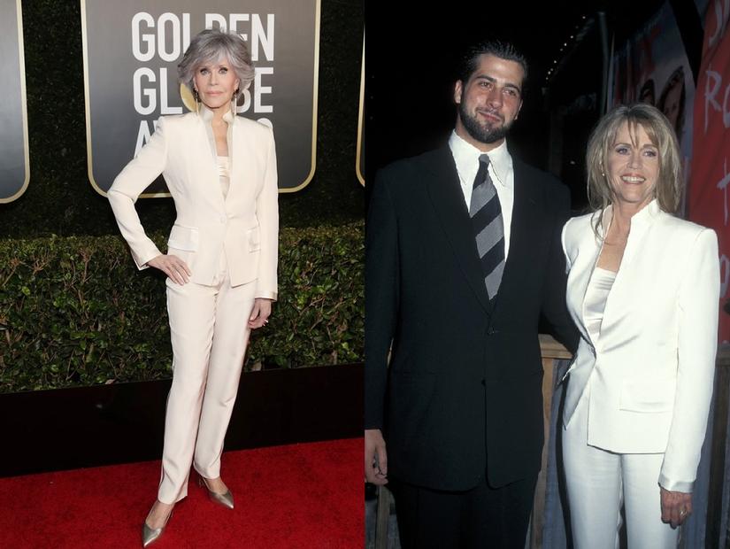 Jane Fonda no Globo de Ouro 2021 e no Shape Magazine Awards 1996