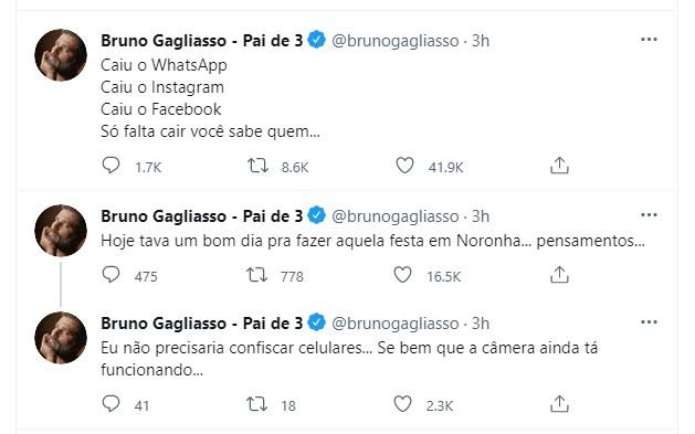 Bruno Gagliasso faz piada com Noronha