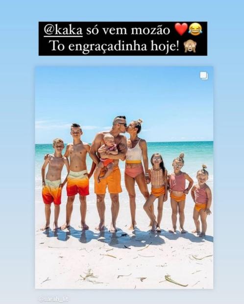 Mulher de Kaká revela desejo de aumentar a família