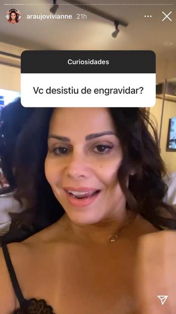 Viviane Araújo fala sobre gravidez