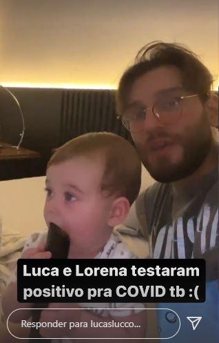 Mulher e filho de Lucas Lucco também estão com covid-19