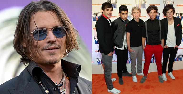 <strong>Johnny Depp</strong> promove encontro entre a filha <strong>Lily Rose</strong> e One Direction