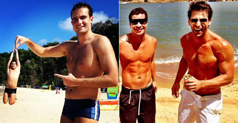<strong>Thiago Martins</strong>, <strong>Max Fercondini</strong> e <strong>Henri Castelli</strong> se divertem na praia em Natal