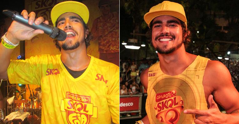 Na Sapucaí, <strong>Caio Castro</strong> diz que deixou barba e cabelo crescerem por um ano
