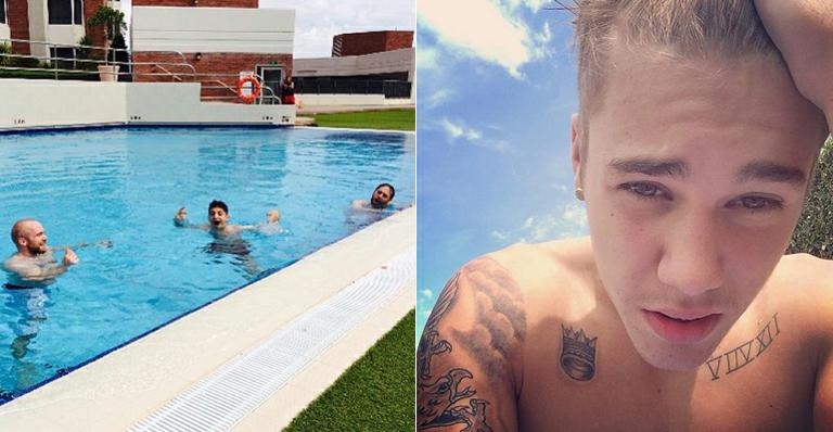 Na Austrália, Justin Bieber pede por mulheres na piscina