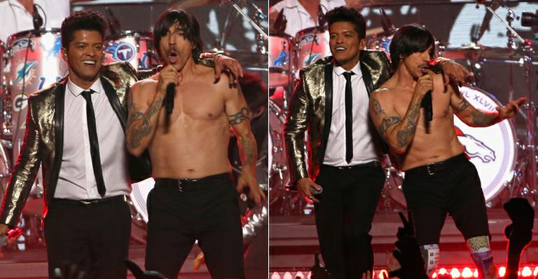Bruno Mars canta com Red Hot Chili Peppers no intervalo do Super Bowl; Veja!